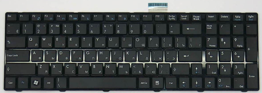 Клавіатура для ноутбука MSI FR600 FR620 FR700 FR720 (S1N-3ERU211-SA0)