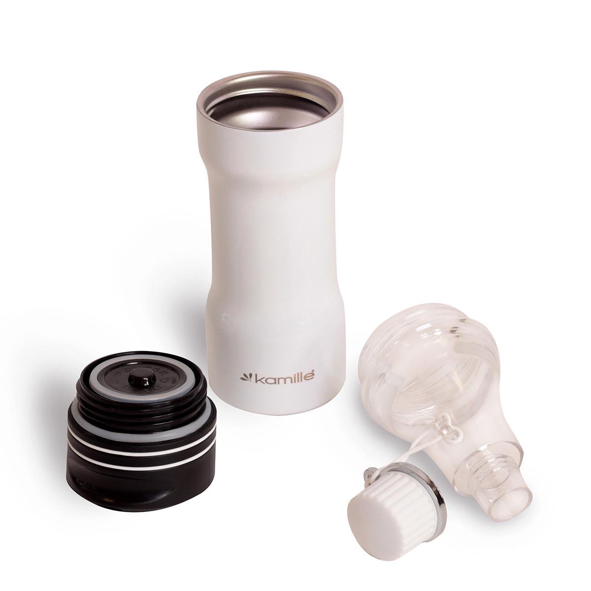 Термокружка Kamille KM-2061 из нержавеющей стали 320 мл Белый (1883389142) - фото 3