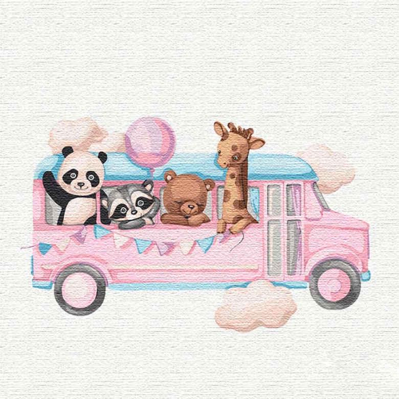 Картина по номерам Идейка КН2356 Веселый автобус 30х30 см (L058986)