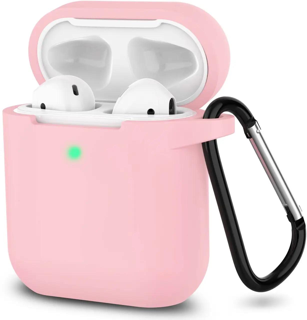 Чехол для наушников Apple AirPods 2 силиконовый Розовый (VANAX53006) - фото 1