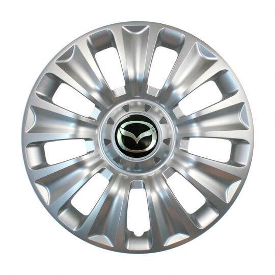Автомобильные колпаки SKS 424 R16 с логотипом Mazda 4 шт. Серебристый