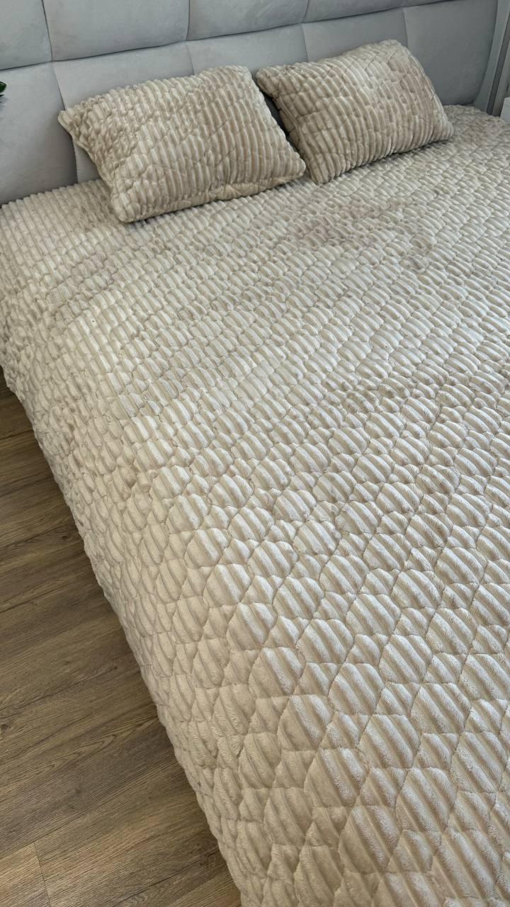 Покрывало стеганое двухстороннее евро 210х230 см/подушки 40х60 см 2 шт. Бежевый (П4К-cap-podush-0010) - фото 3 Покрывало стеганое двухстороннее евро 210х230 см/подушки 40х60 см 2 шт. Бежевый (П4К-cap-podush-0010) - фото 3