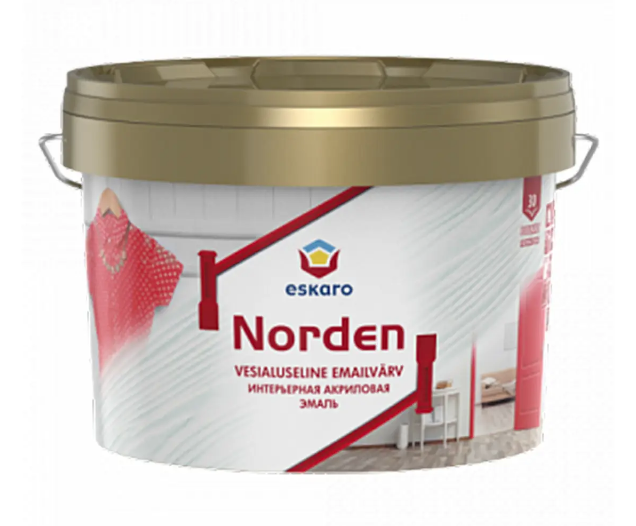 Эмаль акриловая Eskaro MOBLIVARV для мебели 0,9 л Белый В1 (1702136777)