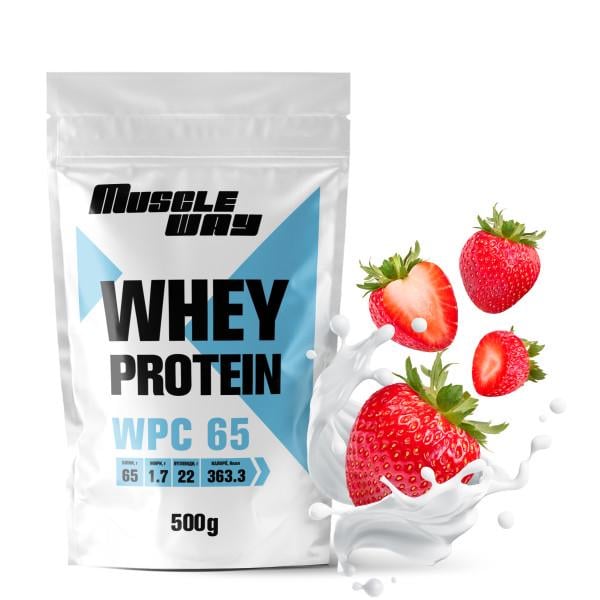 Протеїн сироватковий MuscleWay КСБ 65% 500 г на 11 порцій Полуниця (21-125-ksb65-mw-rs500.k) Протеїн сироватковий MuscleWay КСБ 65% 500 г на 11 порцій Полуниця (21-125-ksb65-mw-rs500.k)