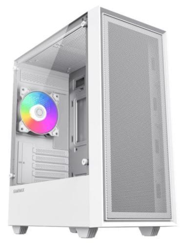 Корпус GameMax Storm белый, без БП, Mid Tower, Micro ATX / Mini ITX, 2хUSB 2.0, 1хUSB 3.0, 1x120 мм RGB Fan, 380x200x450 мм