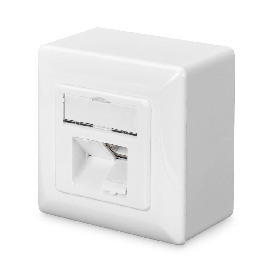 Настенная розетка Digitus Cat. 6 STP 2xRJ45 8P8C для внешней проводки Белый