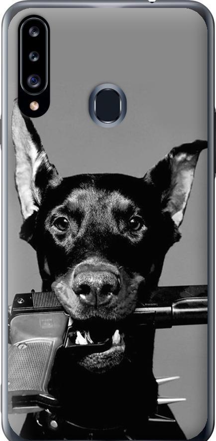 Чехол на Samsung Galaxy A20s A207F Доберман (2745u-1775-42517)