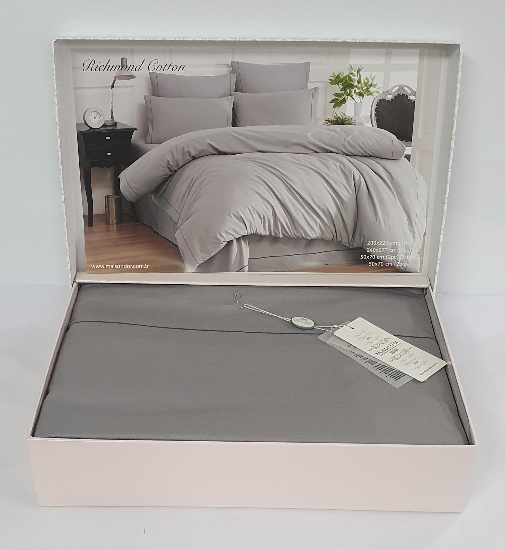 Комплект постельного белья Maison D'or Ранфорс Richmond Cotton 200х220 Grey (CN5947) Комплект постельного белья Maison D'or Ранфорс Richmond Cotton 200х220 Grey (CN5947)
