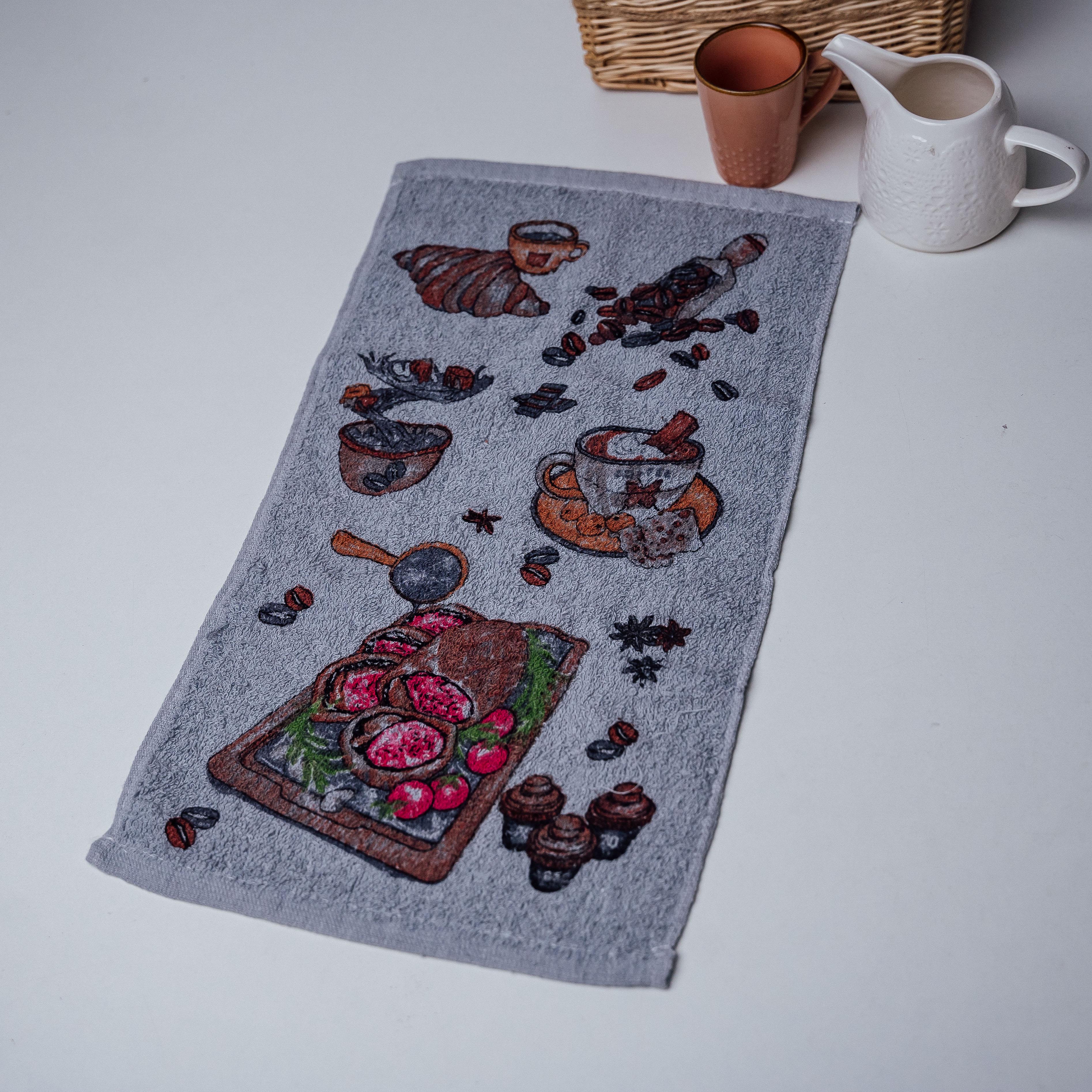 Кухонное полотенце 87211 Кофейная нота 25х50 см Серый (16785_1)