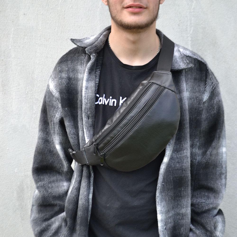 Сумка на пояс из эко-кожи Черный - фото 34 Сумка на пояс из эко-кожи Черный - фото 34