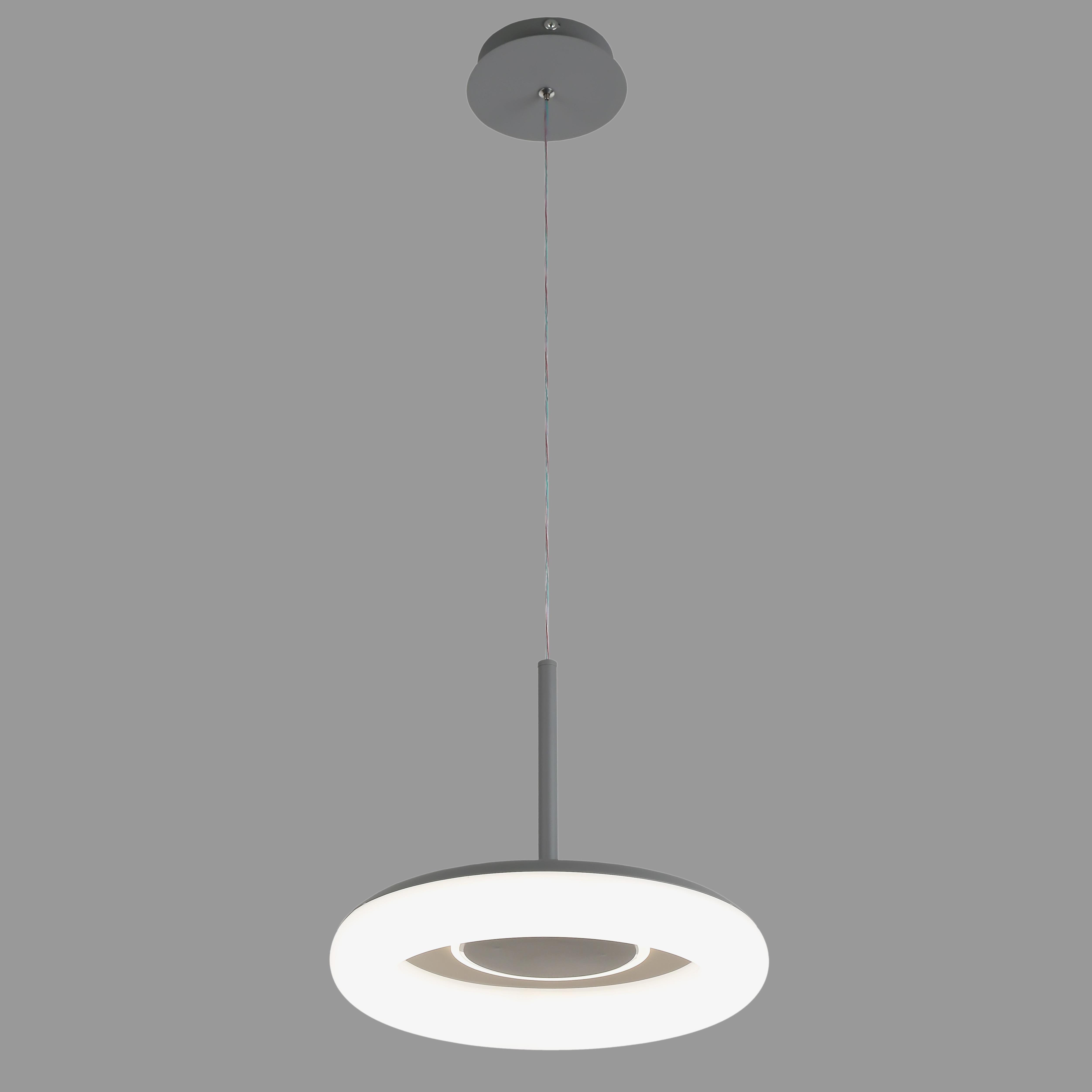 Люстра светодиодная подвесная 44W 33 см Серый (97-MD6006)