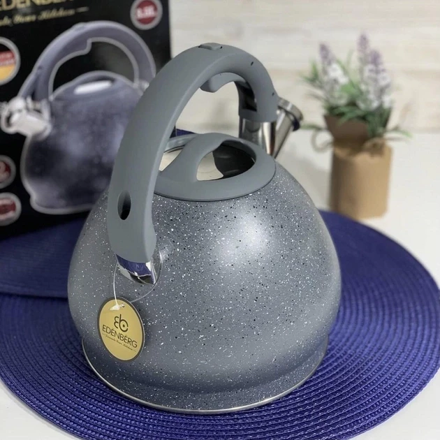 Чайник Edenberg 3,5 л Сірий (EB-1976) - фото 4 Чайник Edenberg 3,5 л Сірий (EB-1976) - фото 4