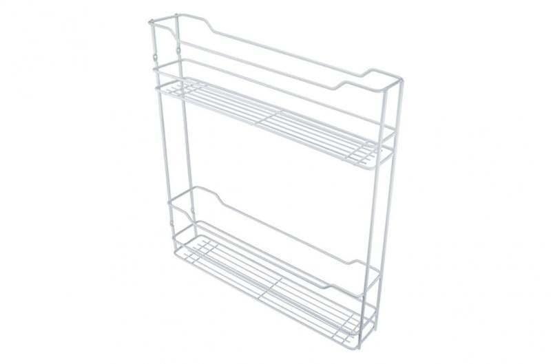 Карго для кухни на 2 полки с боковым креплением без направляющей 200 мм Белый (000362)