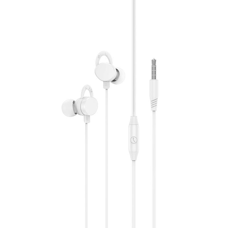 Наушники проводные Hoco Rhyme universal earphones with microphone M103 White (574046) Наушники проводные Hoco Rhyme universal earphones with microphone M103 White (574046)