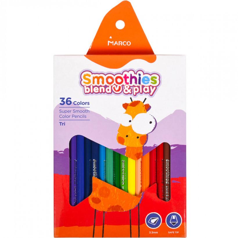 Карандаши цветные Marco Smoothies bland&play 36 цветов (2150-36CB)