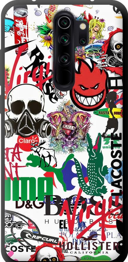 Чехол на Xiaomi Redmi Note 8 Pro Many different logos (4022b-1783-42517) Чехол на Xiaomi Redmi Note 8 Pro Many different logos (4022b-1783-42517)