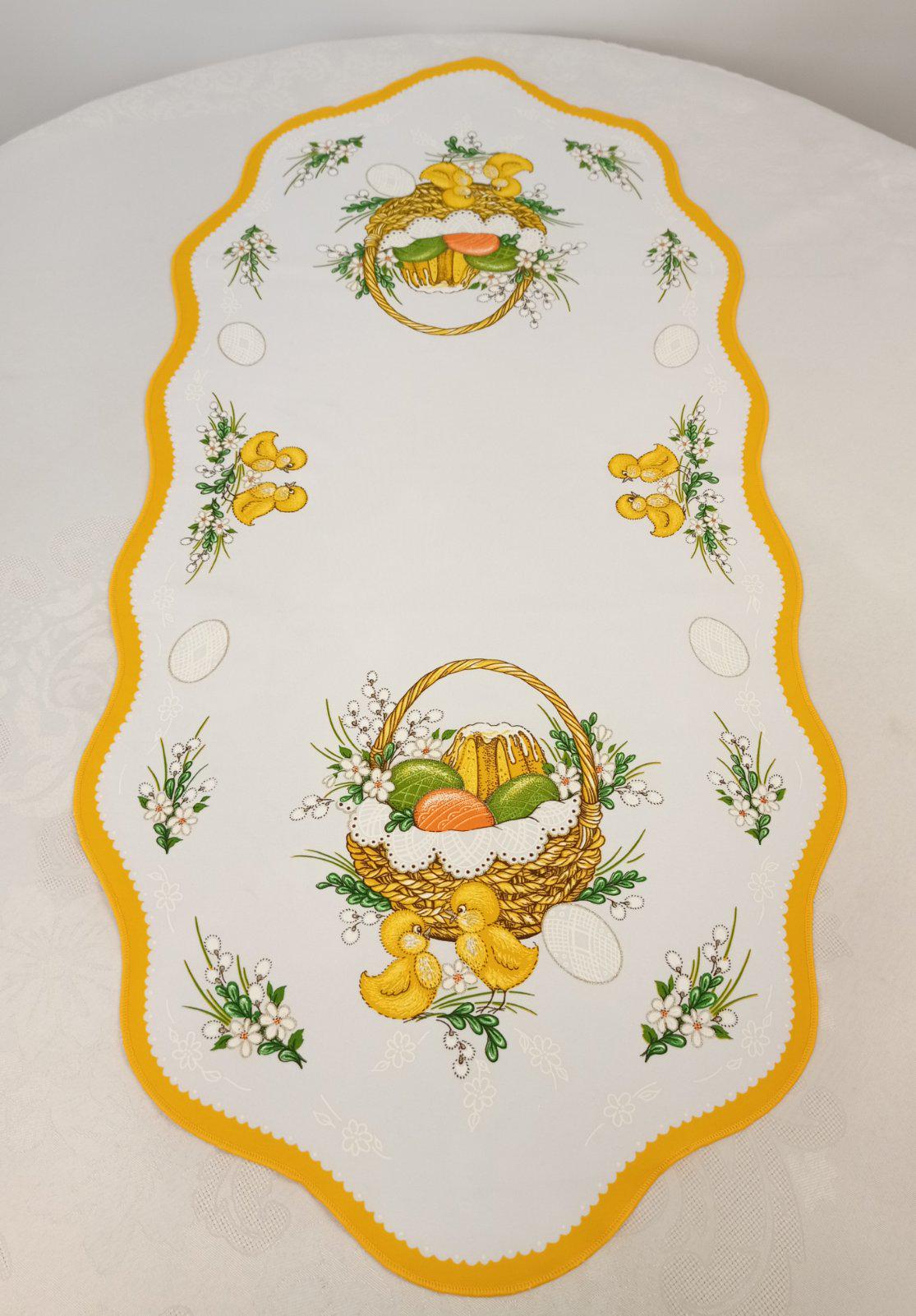 Дорожка пасхальная 50x90 см Print Easter Basket Yellow/White (CN14567)