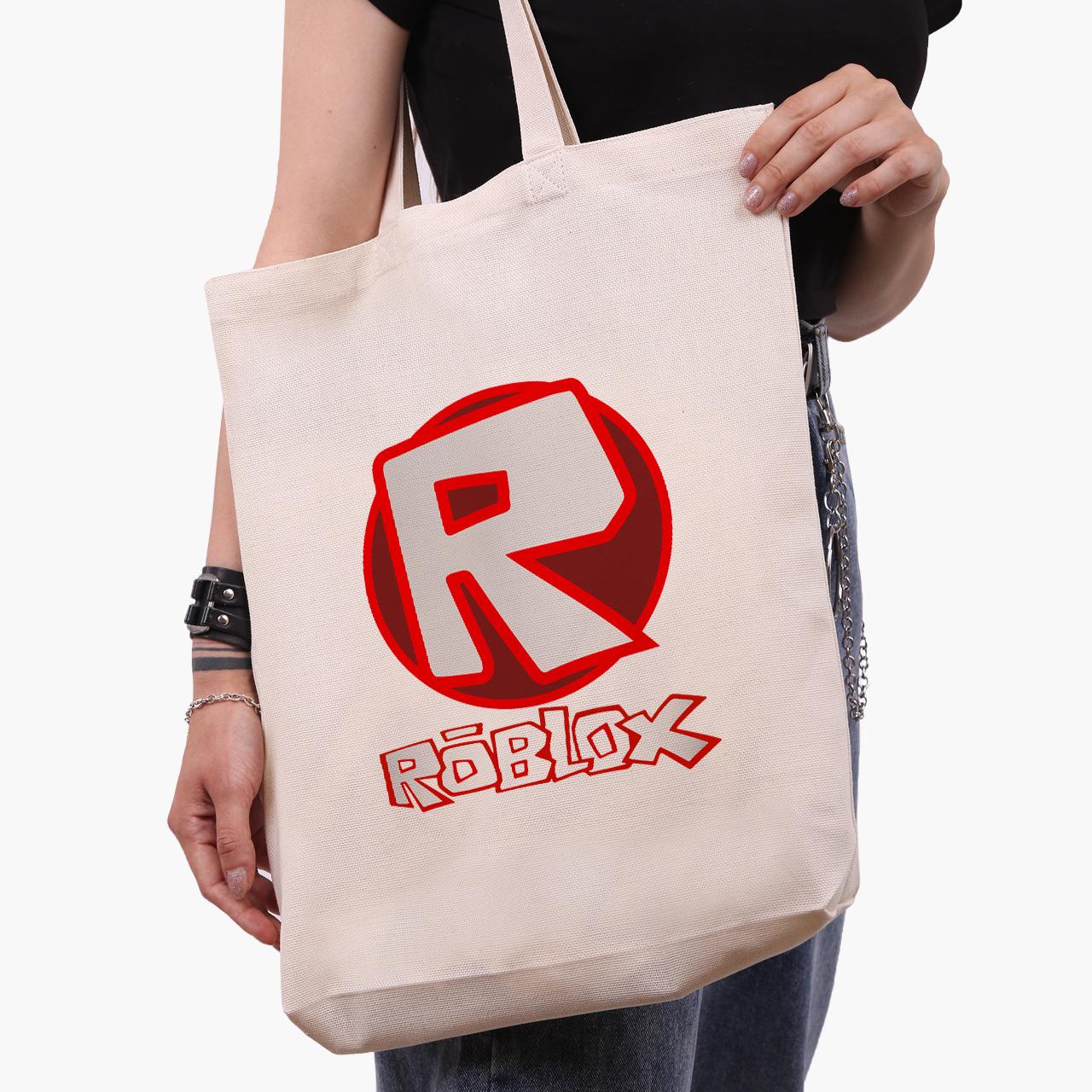 Эко сумка шоппер Roblox 41х39х8 см Бежевый (9227-1708-WTD)
