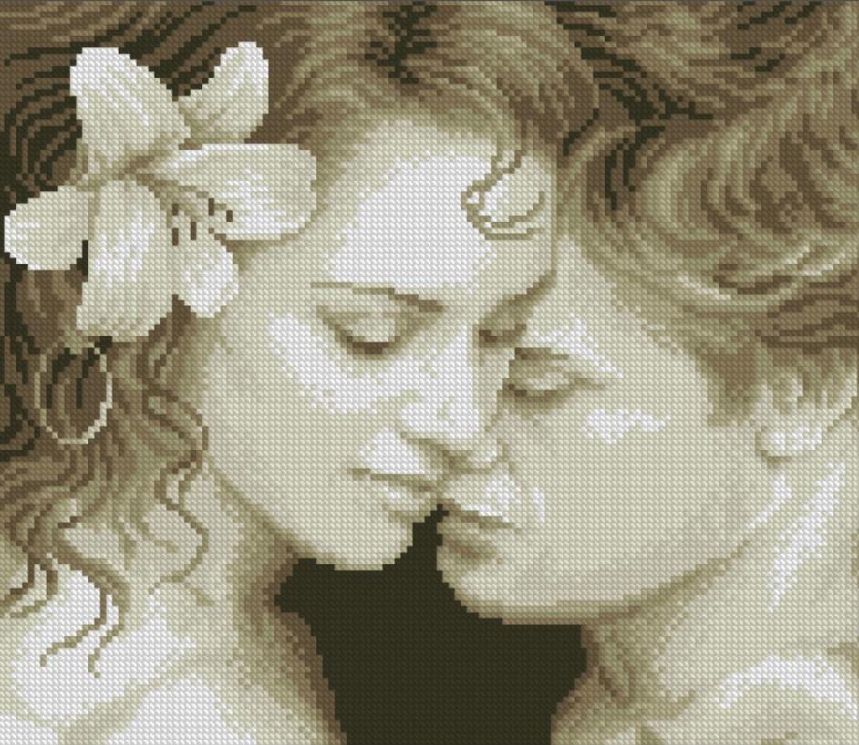 Алмазная мозаика Нежные чувства 36x31 см (27386)