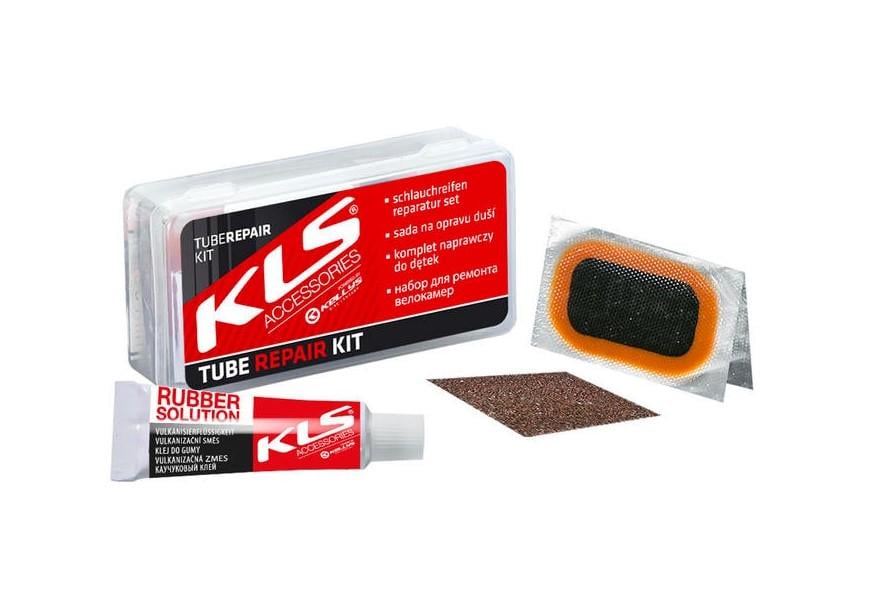 Набор для заклейки камеры KLS Repair kit клей/заплаты/наждак/пластиковый бокс (1085-8585019375834)