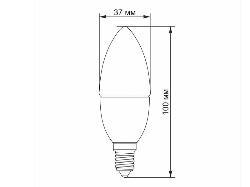 Світлодіодна лампа TITANUM C37 6W E14 4100K 220V (22811208) - фото 3 Світлодіодна лампа TITANUM C37 6W E14 4100K 220V (22811208) - фото 3