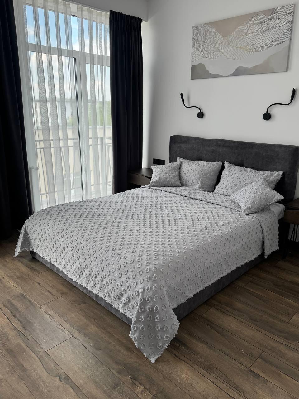 Покривало Інгрід 240x250 см Сірий (22899-8-240x250cm) - фото 5 Покривало Інгрід 240x250 см Сірий (22899-8-240x250cm) - фото 5