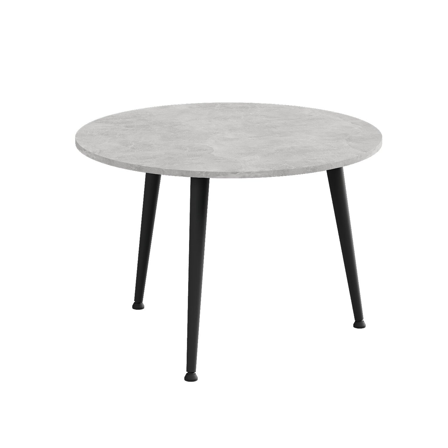 Журнальный стол круглый Ferrum-decor OPTIMA 1 ножка конусная металл/ДСП 16 мм 450x670x670 мм Черный/Бетон (FRD-107466)
