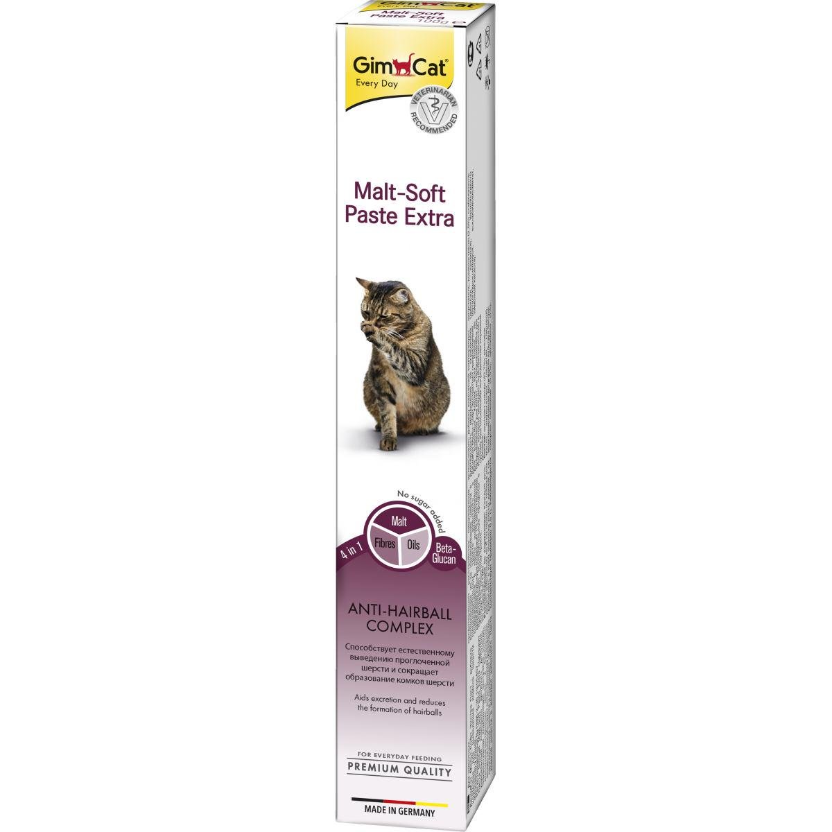 Паста для кошек GimCat Malt-Soft Extra для выведения шерсти 100 г (G-407531/417936)