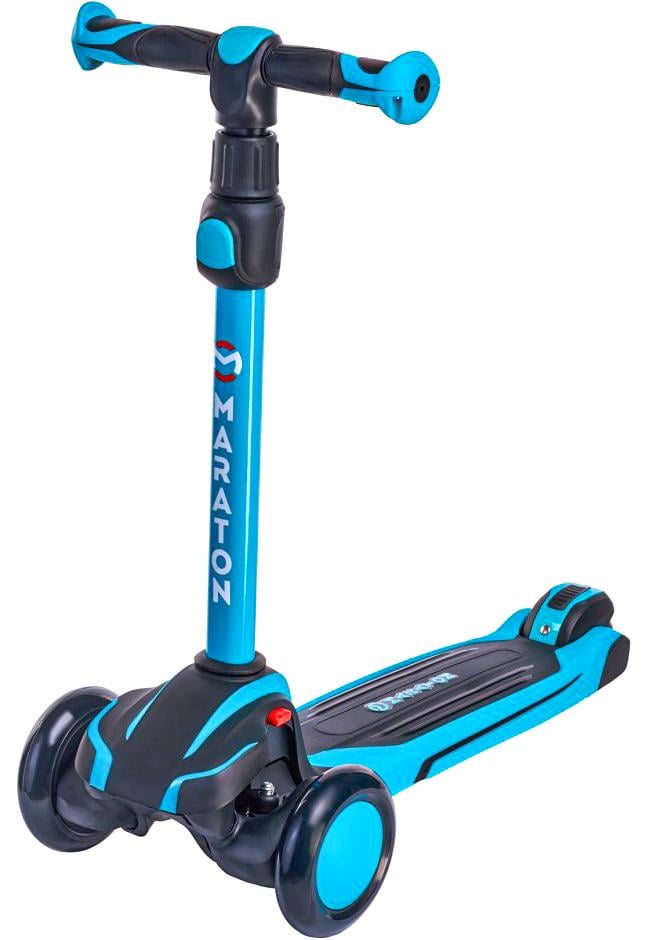 Самокат дитячий триколісний зі складною регульованою ручкою і колесами, що світяться до 80кг Maraton Global B Синій (f0f0afb5) Самокат дитячий триколісний зі складною регульованою ручкою і колесами, що світяться до 80кг Maraton Global B Синій (f0f0afb5)