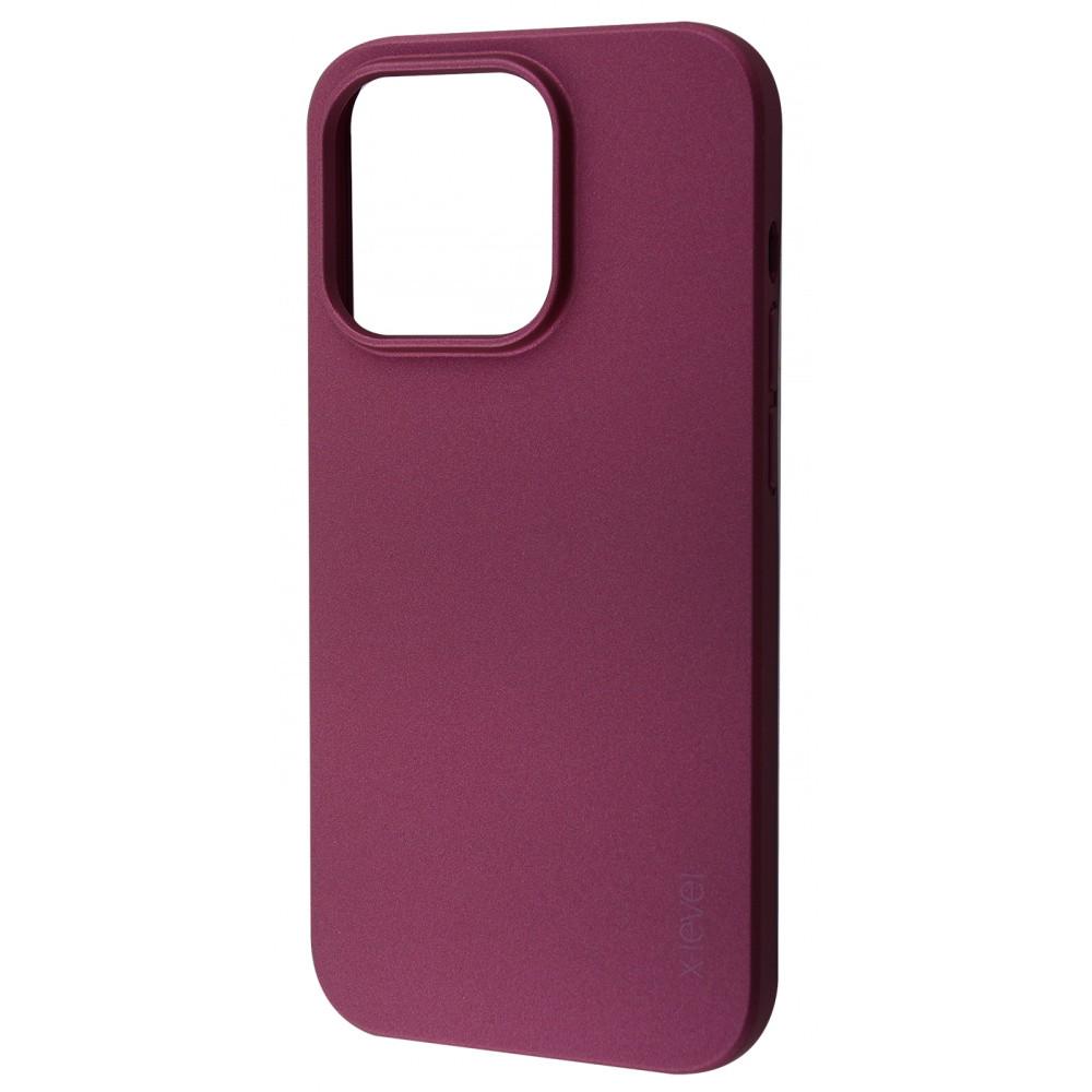 Чохол однотонний X-Level Guardian (TPU Soft) iPhone 14 Plus wine