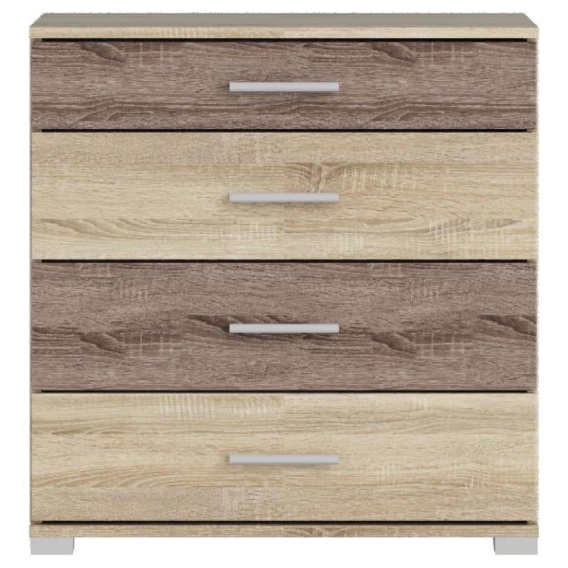 Комод Эверест Бриз К-5 700х380х725 мм Дуб сонома/Трюфель (ЕВ20017) - фото 3