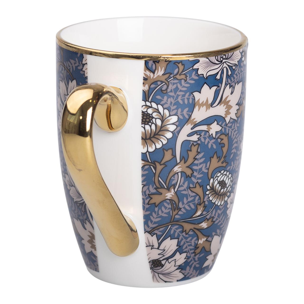 Чашка керамическая в винтажном стиле 400 мл Синий (RX-N240665BLW) - фото 4 Чашка керамическая в винтажном стиле 400 мл Синий (RX-N240665BLW) - фото 4