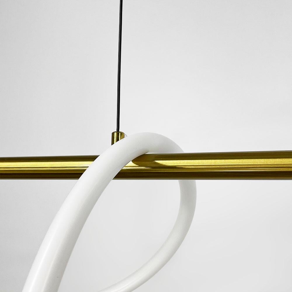 Люстра латунная удлиненная с гибкой Led лентой 140 см (y 410-1200 ab) - фото 4 Люстра латунная удлиненная с гибкой Led лентой 140 см (y 410-1200 ab) - фото 4