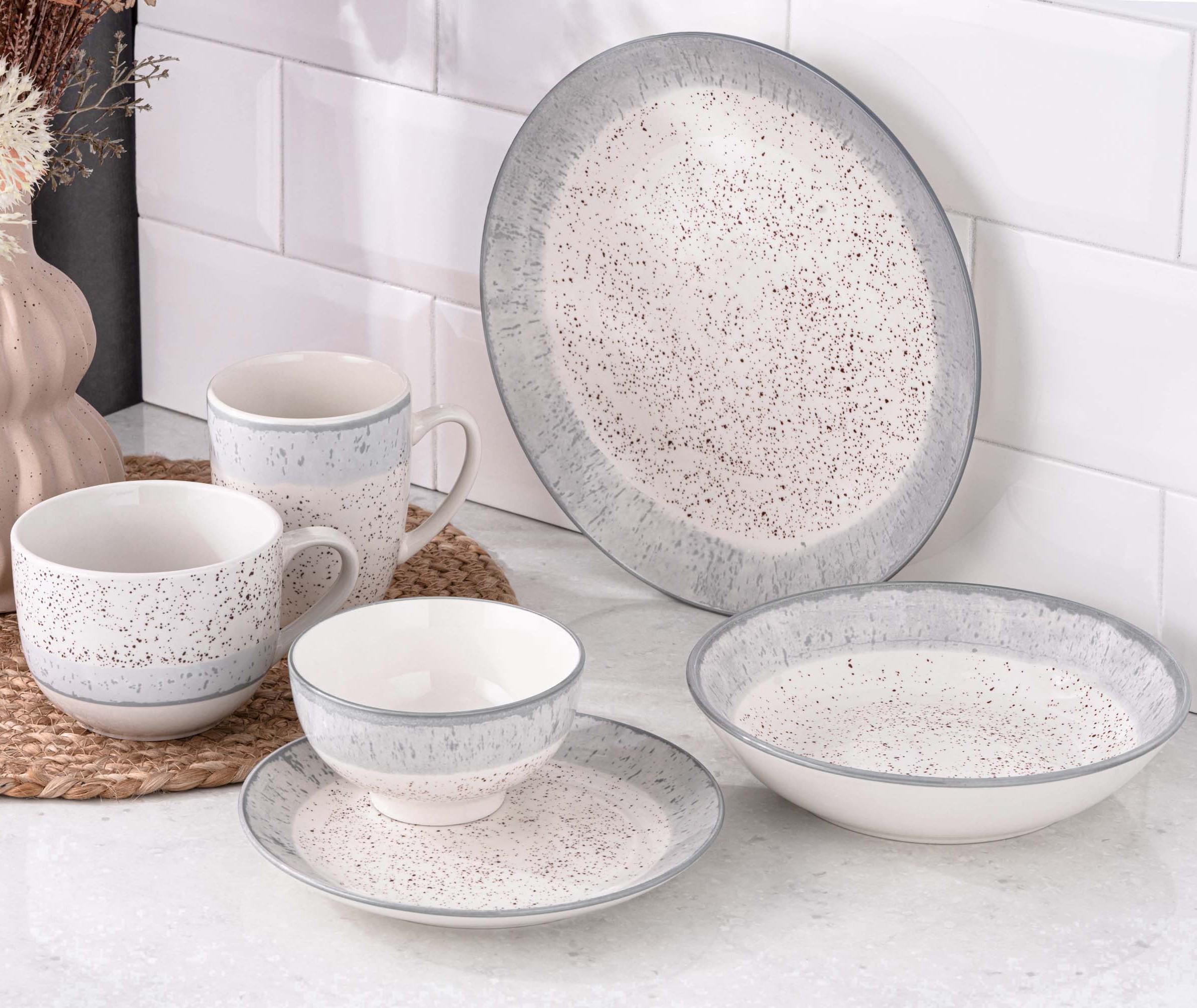 Столовый сервиз Ardesto Siena 4 предмета 1 персона фарфор Бело-серый - фото 8 Столовый сервиз Ardesto Siena 4 предмета 1 персона фарфор Бело-серый - фото 8