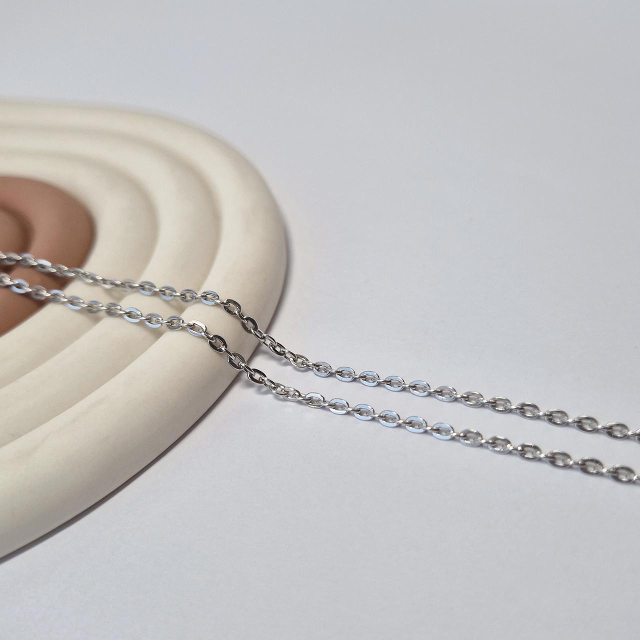 Цепочка якорь серебро 925 пробы родированое 4,14 г 40 см (ak60rod)