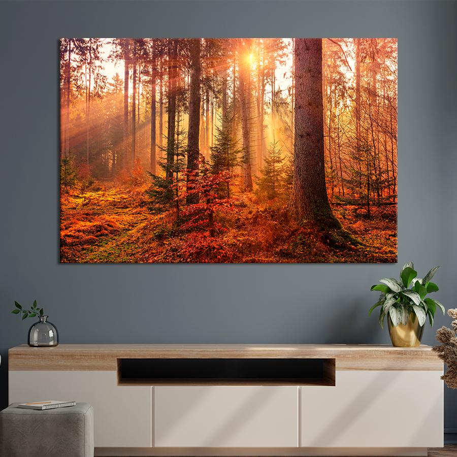 Картина природа Осенний лес 120x80 см (A1115-1)