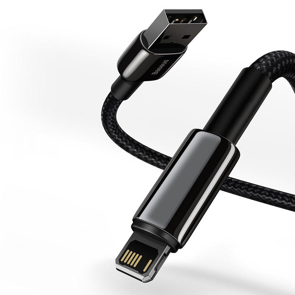 Кабель синхронізації Baseus Tungsten Gold Fast Charging Lightning 2.4 1M Cable, Black - фото 2 Кабель синхронізації Baseus Tungsten Gold Fast Charging Lightning 2.4 1M Cable, Black - фото 2
