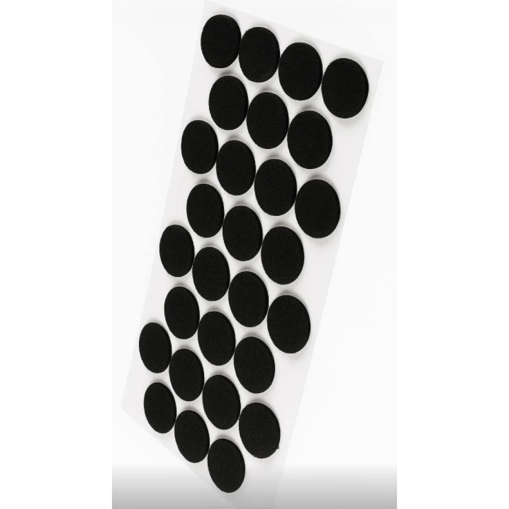 Накладка для меблів самоклеюча Weiss d 28 мм 28 шт. Чорний (AF0998)