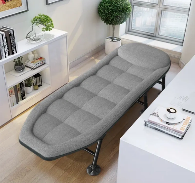 Кровать-раскладушка LEOBRO 197х65х35 см до 150 кг с регулируемой спинкой Серый (LBFB-S15)