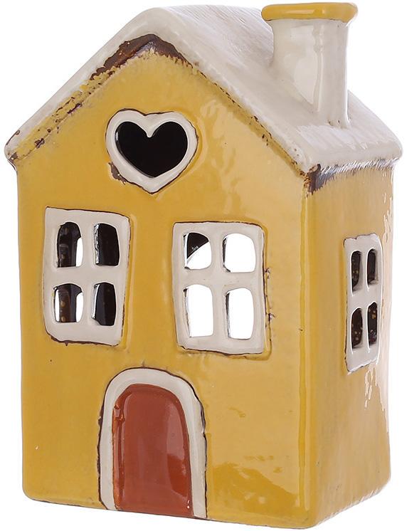 Подсвечник керамический декоративный Старый Город дом 10х7,5х15 см (N24)