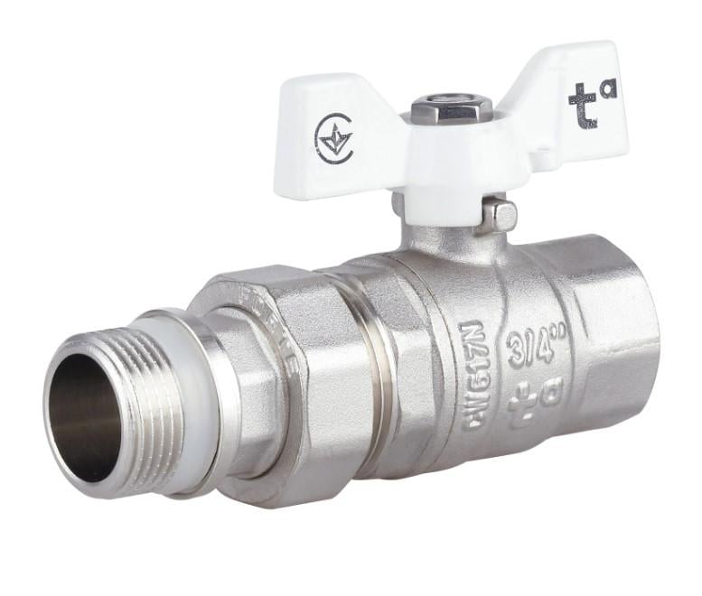 Кран кульовий із американкою Thermo Alliance Forte 3/4" ВЗ прямий антипротікання метелик (SF222W20)