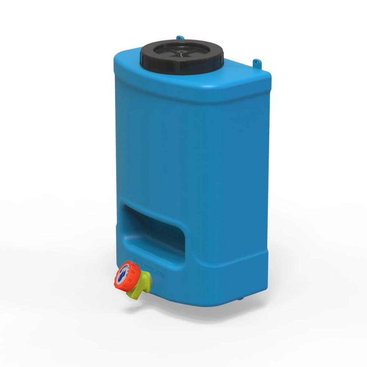 Умывальник Litolan с вентильным краном и мыльницей 20 л Синий - фото 2