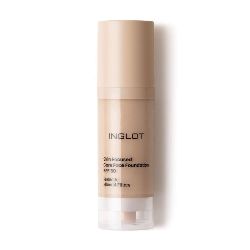 Тональная основа Inglot skin focused care face foundation SPF 50 303 Porcelain beige