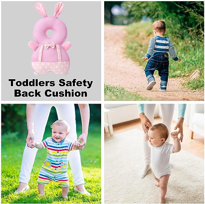 Подушка захисна Зайчик для голови та спини малюка Рожевий (142618) - фото 6