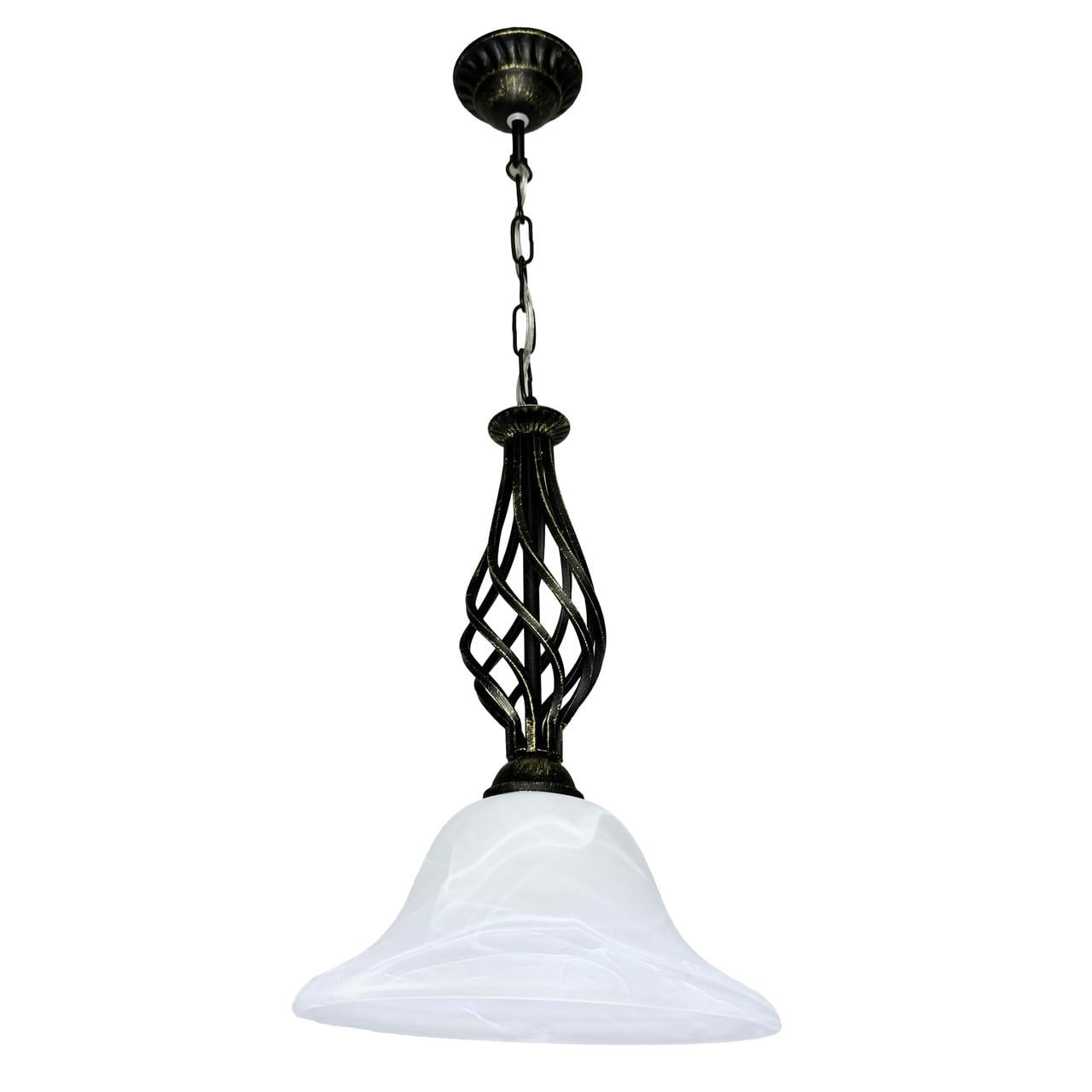 Люстра класична Р-101-6 підвісна Spectr на один плафон Чорно-золотистий (31424651)