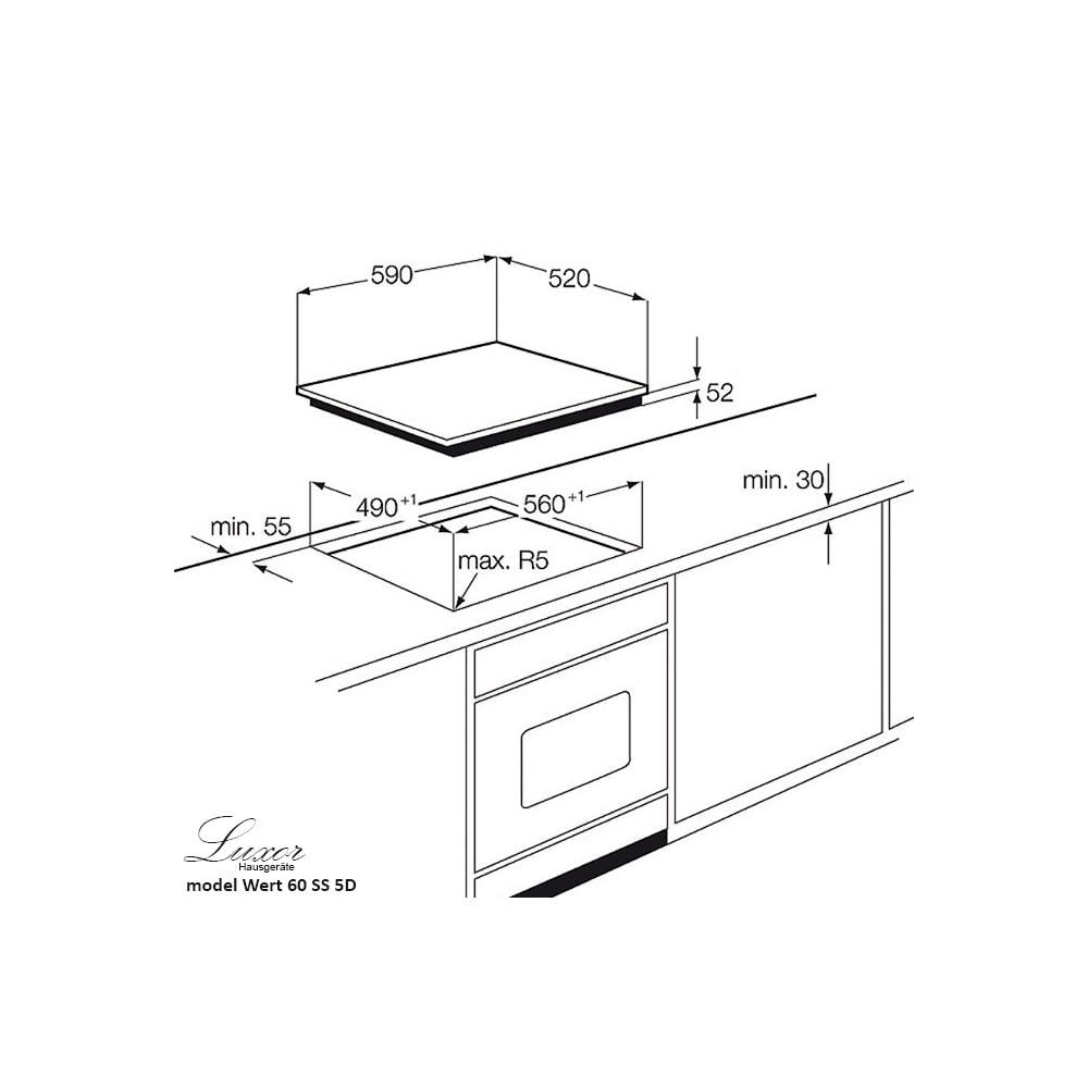 Варочная поверхность электрическая Luxor Wert 60 SS + гусятница с металлической защитой стекла - фото 10
