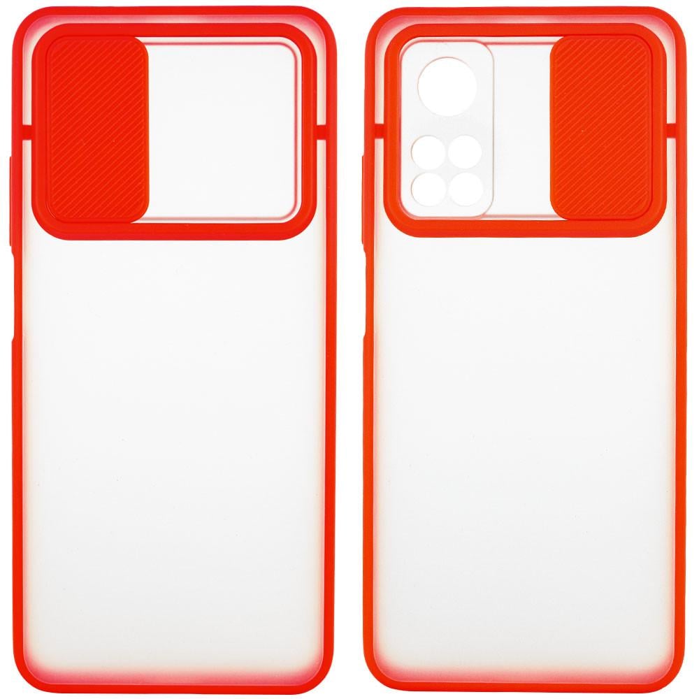 Чехол Camshield mate TPU со шторкой для Xiaomi Mi 10T Красный (163972)