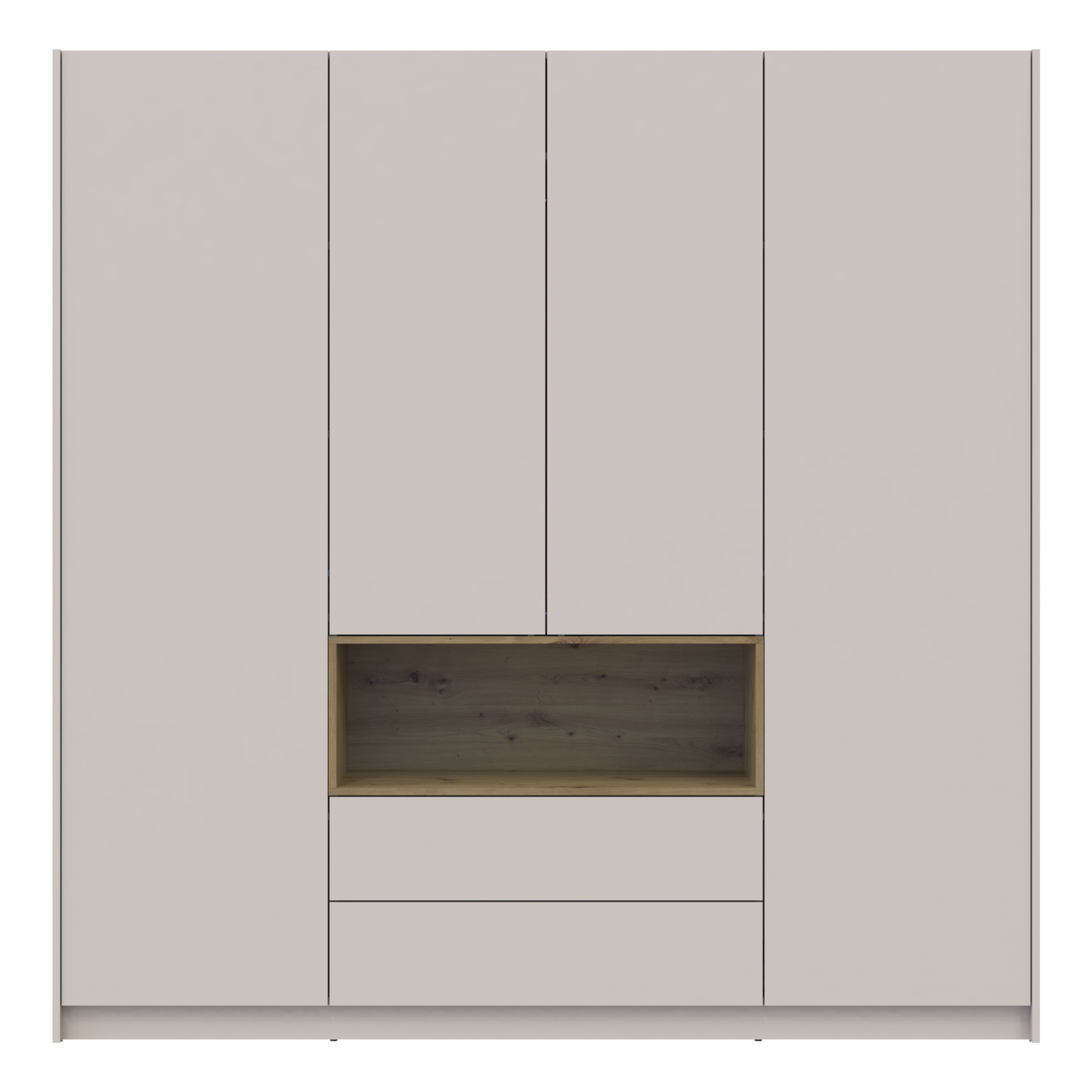 Шкаф для одежды с нишей Doros Дэйл 206х52х220 см Кашемир/Дуб Артизан (DRS-011286)
