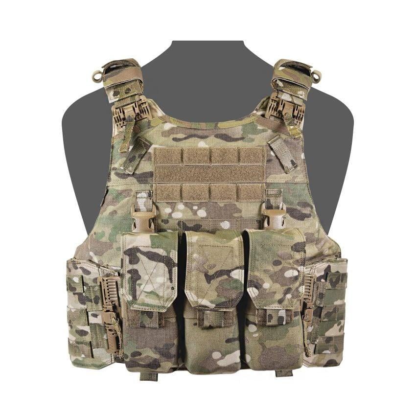 Плитоноска Warrior Assault Systems Quad Release Carrier и тройной подсумок L Multicam
