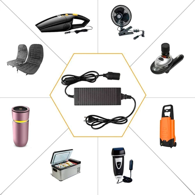 Блок живлення мережевий з гніздом прикурювача 220-12 В 15А Black (534980) - фото 6